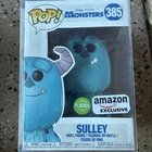 Funko Pop Disney Monsters Inc Flocked Sulley Amazon Exclusive #385 w/Protector