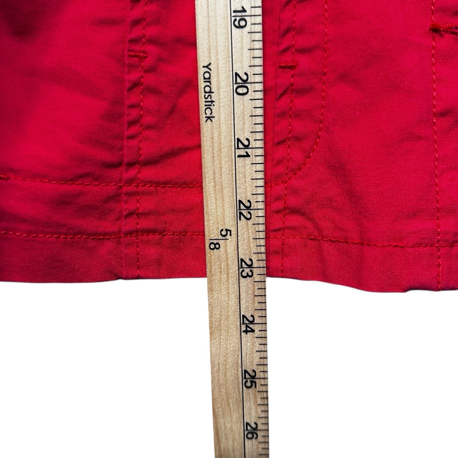 Baccini Red Button Front Twill Jacket Women’s M S… - image 10