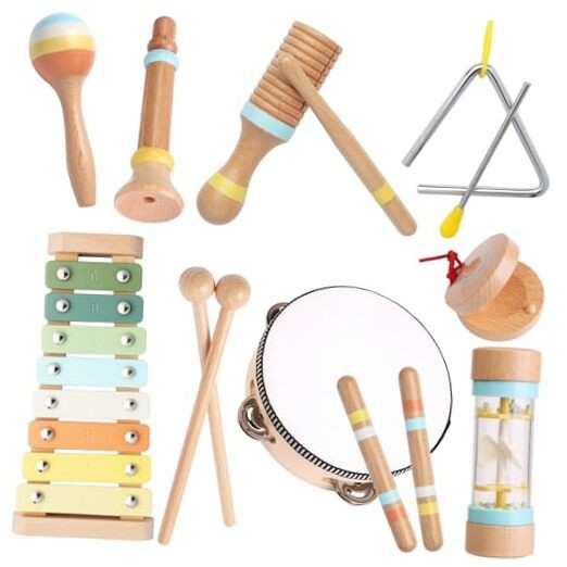Montessori Wooden Baby Musical Toys Set for Toddlers