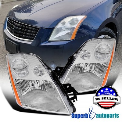 For 2007-2009 Sentra Headlights Replacement Lamps Pair Left+Right 07 08 09
