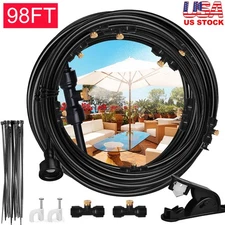98 FT Outdoor Patio Water Mister Mist Nozzle Misting Cooling System Fan Cooler