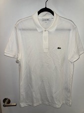 Lacoste Slim Fit Polo Shirt White Size L FR 5 