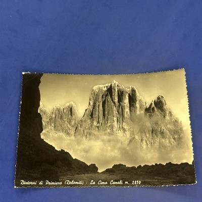 SURROUNDINGS OF FIRST DOLOMITES THE TOP CANALS Black and White Postcard