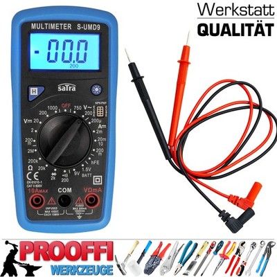 Digital Multimeter Voltmeter Amperemeter Strom Spannung Prüfer Messgerät AC/DC