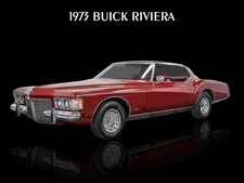 1973 Buick Riviera W. Wire Wheels New Metal Sign 9x12 Ships Free