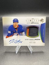 2025-26 SP Authentic Limited Autographs Material Jean-Gabriel Pageau Auto /100