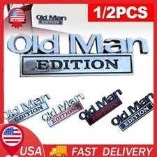 Old Man Edition Car Emblem 3D Metal Sticker Badge–Funny Edition Nameplate Decal