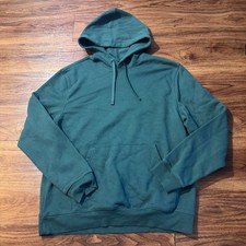 TEK GEAR Ultrasoft Fleece Zip Up Hoodie Jacket L Green Cotton Blend Athletic