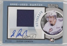 2014 ITG Heroes and Prospects Game Used Jersey Blue 6/10 Glenn Gawdin Auto 4f5