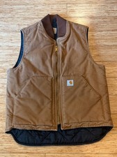 Carhartt Men's Arctic Quilt Lined Duck Vest V01-BRN Size M