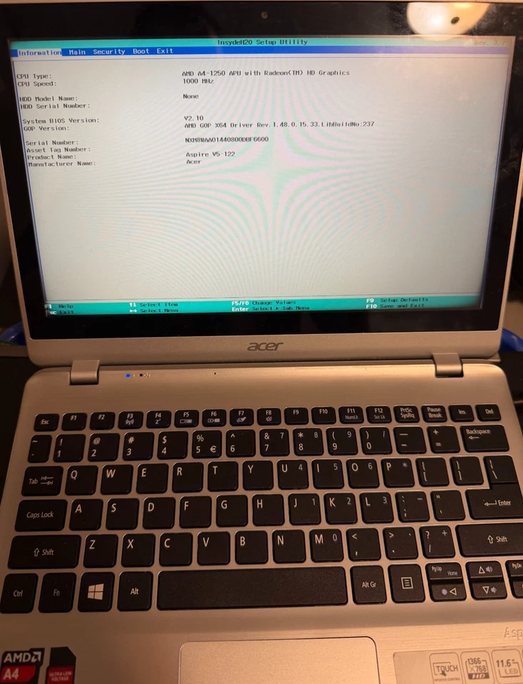 Portátil Acer Aspire V5-122P-0869 Series MS2377 - Imagen 2 de 4