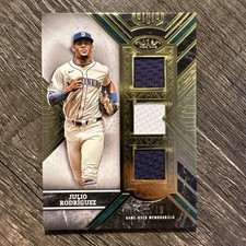 Julio Rodriguez 2025 Topps Tier One #T1TR-JR Triple Relic Patch 23/49 Mariners