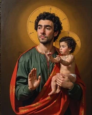 Luigi Mangione "Saint Luigi" AI Generated Photo 8X10 Political Satire Print