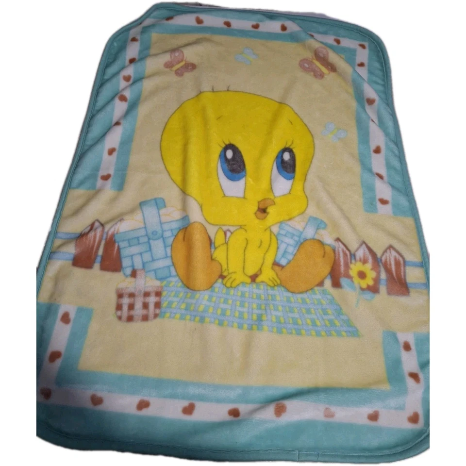 Manta infantil cuna de felpa vintage Baby Looney Tunes Piolín 2001 Foto 2 de 4
