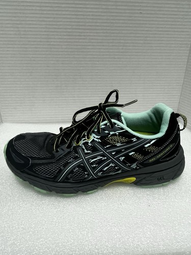 ASICS WOMEN'S RUNNING SHOES GEL VENTURE 6 DARK GRAY/GREEN SIZE 9 T7G6N - Picture 2 of 22