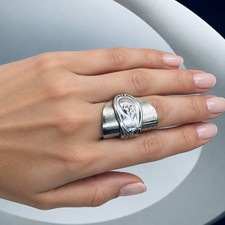 Upcycled Gerber Baby Spoon Ring  Winthrop Silver  Size 9.5