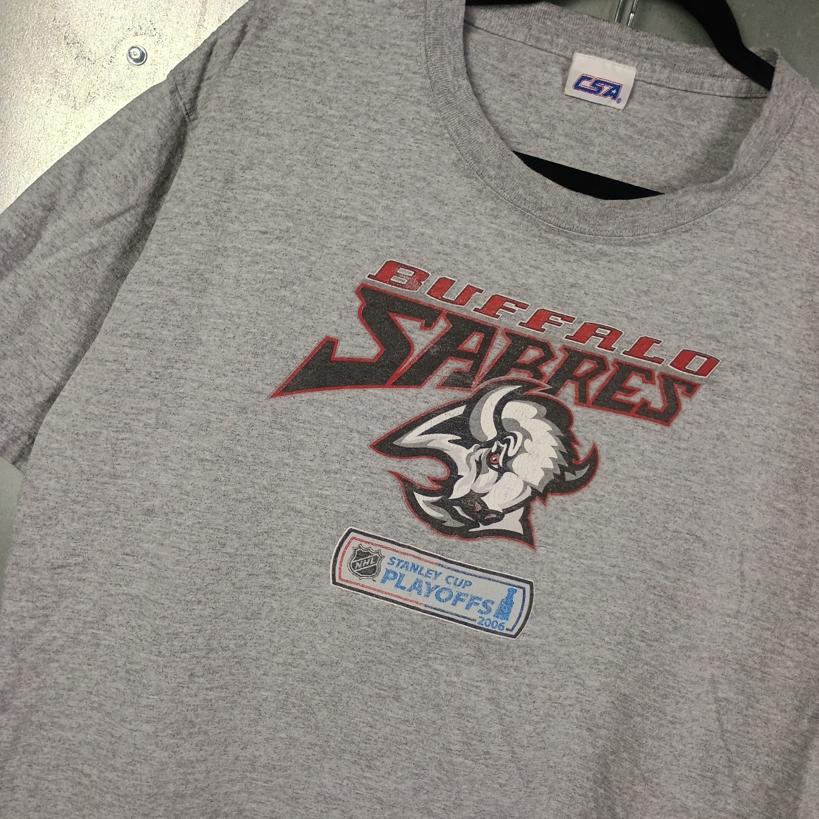 Buffalo Sabres Vintage Y2K Goat Head NHL Stanley Cup Finals Shirt Large Hockey