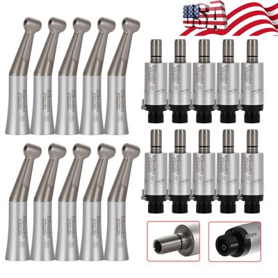 1-10X ASkeadnt Dental Low Speed Handpiece Contra Angle / Air Motor 2Holes FX