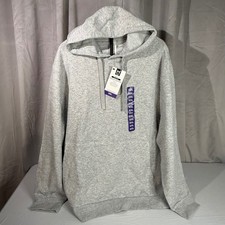 Members Mark Mens Newport Fleece Hoodie XXL Gray Heather Pullover Sweatshirt