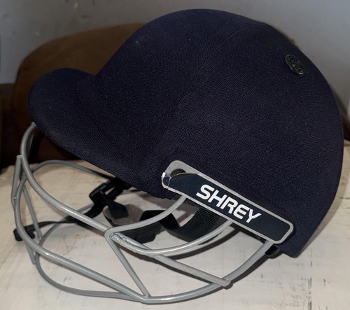 Shrey Cricket Helmet Mens One Size Full Face Blue Steel Grill Protection