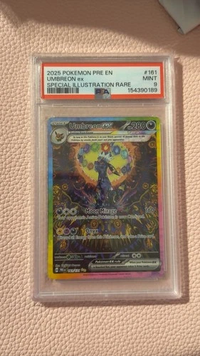 Pokémon Umbreon EX Prismatic Evolutions 161/131 Sir PSA 9 Mint