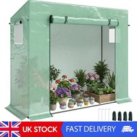 Tomato Greenhouse Walk-In Garden Greenhouse With Pent Roof, Roll-Up Door, Mesh