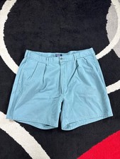 VINTAGE Polo Ralph Lauren Shorts Mens 38x6 Blue Cotton Beach Casual Made In USA