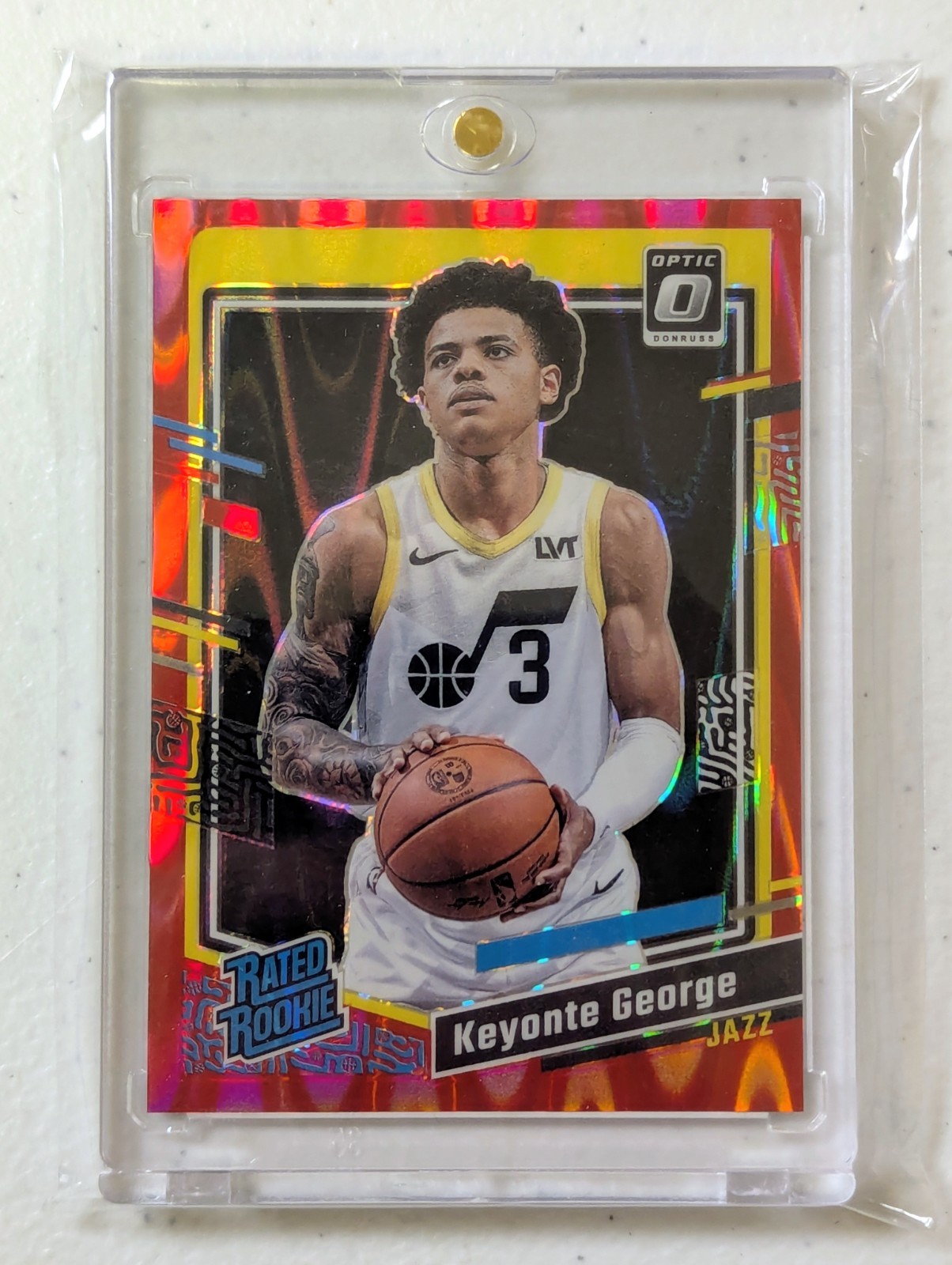2023-24 Donruss Optic #223 Keyonte George Red Seismic #/130