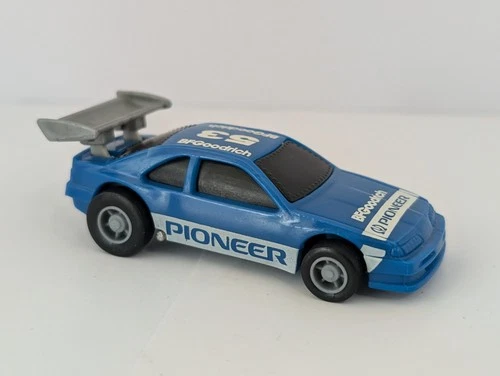 Vintage 1989 Hot Wheels Pioneer Race car Blue #53 Diecast Car 1:64 Scale