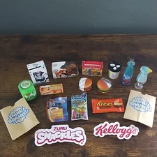 Zuru Mini Brands Variety Lot Of 15 Collectibles & 2 Stickers Sonic Rock Reese