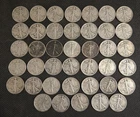Two Full Rolls Of Walking Liberty Silver Half Dollars