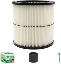 1 Pack 17884 Vacuum Cartridge Filter Replacement 1 Pack+1 Foam Sleeve 