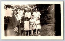 Original B W 1900s Family Photo Lot 9 Family Photo with Children, Young Woman..