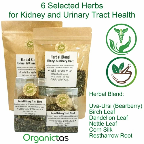 Kidney Tea 6 Herbs Stone Breaker, Urinary Tract Health, Diuretic, Bladder, UTI
