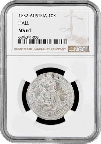 Austria 10 kreuzer 1632 HALL, NGC MS61, "Erzherzog Leopold V (1619 - 1632)"