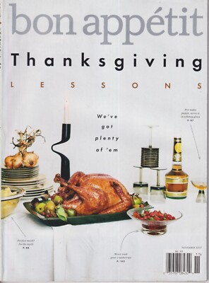 Bon Appetit November 2017 Thanksgiving Lessons  (Magazine: Cooking)