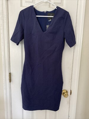 White House Black Market The Aura Collection Navy Dress Size 6