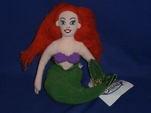 Vintage Little Mermaid Ariel Bean Bag Plush Toy by The Disney Store 8in Mint | eBay