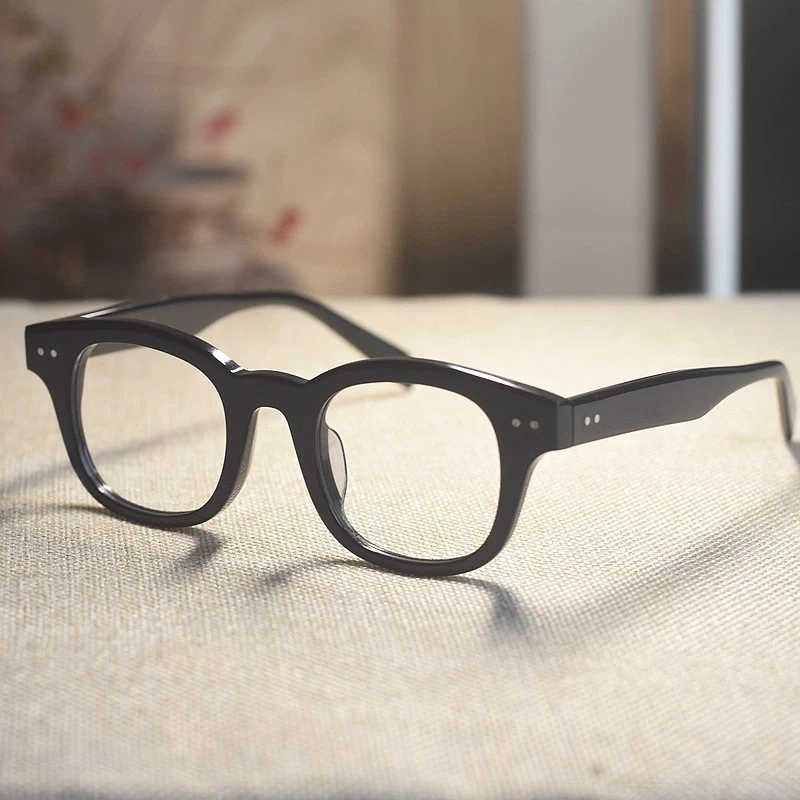 Ретро Японии ручной работы твердого ацетата очки ОПРАВА мужчин черный 1960 очки - Изображение 3 из 4