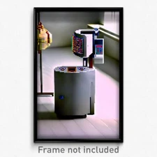 Pixel Art Poster - Measly Drying Machine (8 Bit Psychedelic Video Game Print)