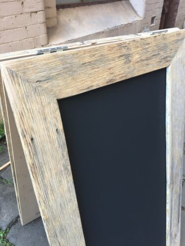 Large Wide A-Frame Chalkboard, Recycled Timber, Rustic Menu Sandwich Blackboard - Picture 8 of 11