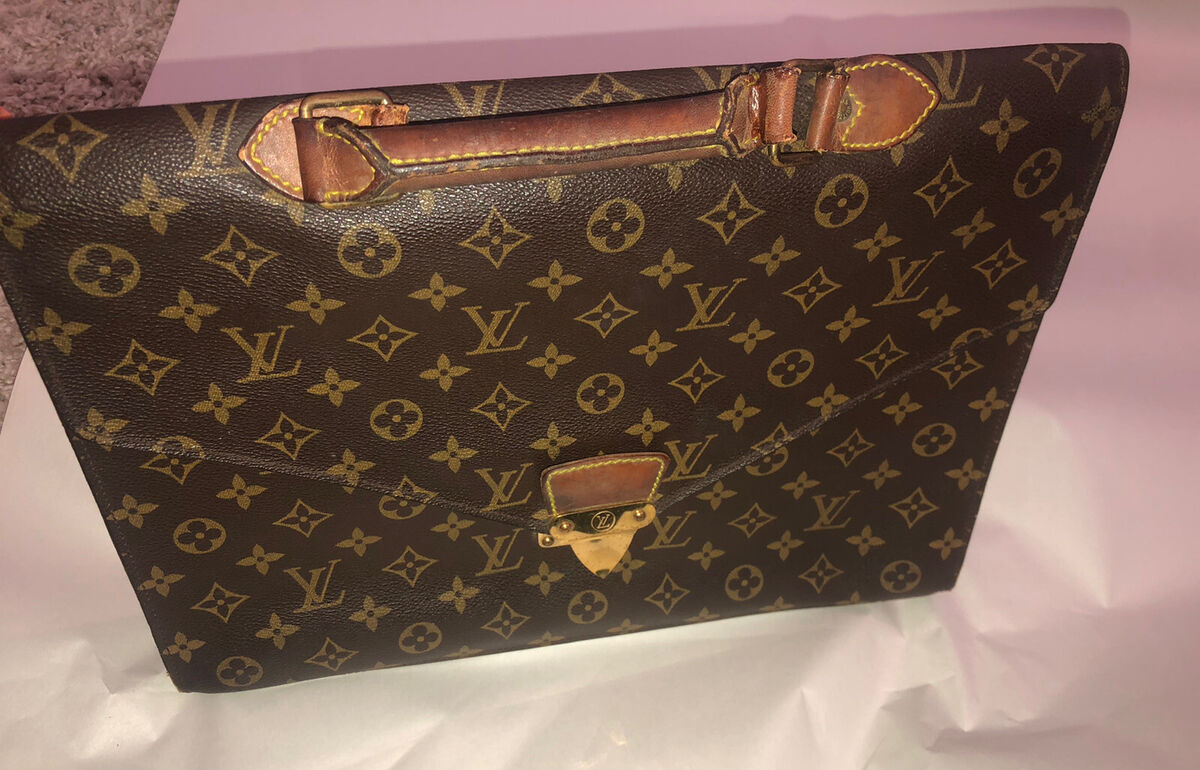 LOUIS VUITTON Briefcase Attache Business Bag Lawyer Monogram LV