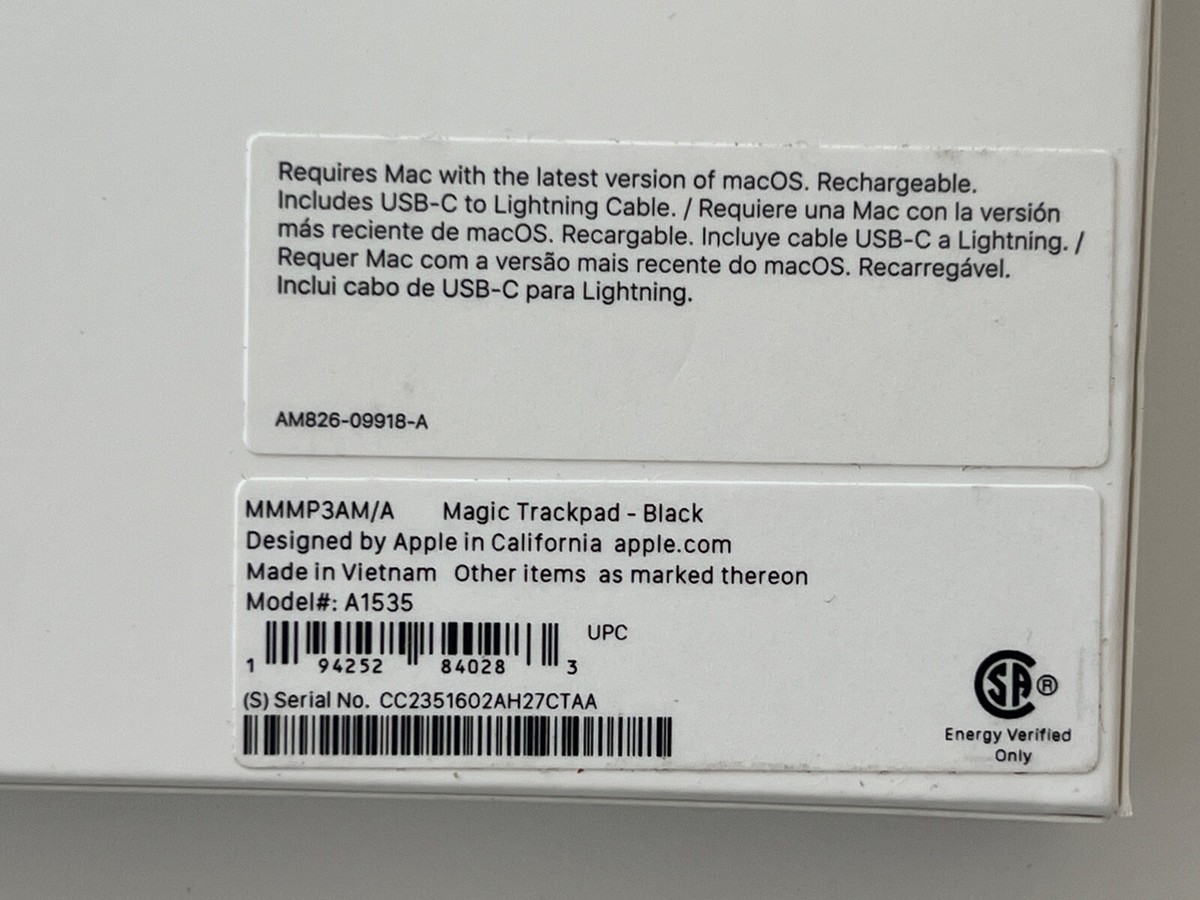 Apple Magic Trackpad - Black Multi-Touch Surface for sale