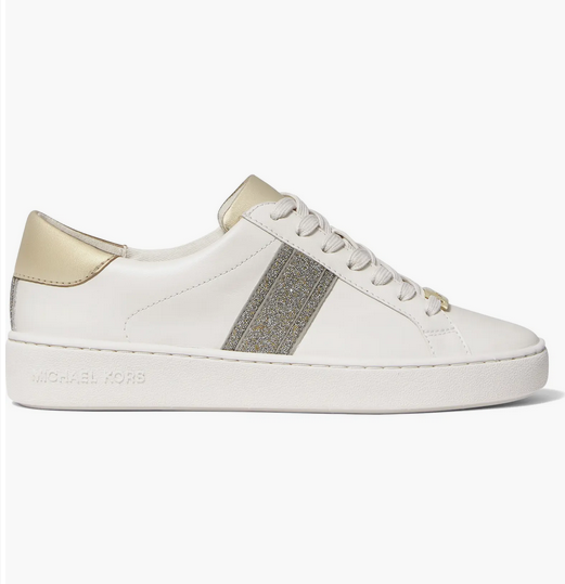 Michael Michael Kors Women's Irving Stripe Sneaker Cream Size 9