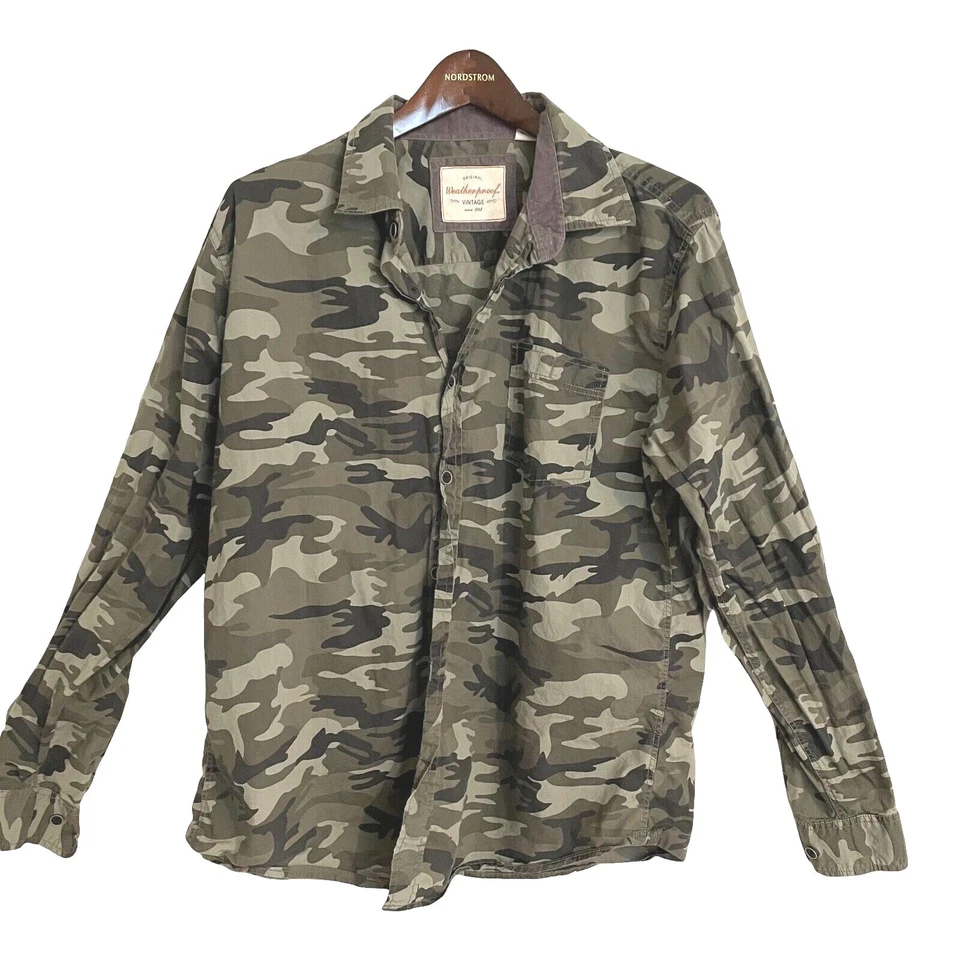 Camisa impermeable para hombre talla L verde camuflaje gráfico Smokey Mountain Renegade Club Foto 2 de 4