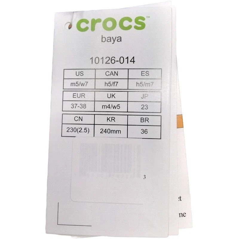 Crocs Baya Unisex Adult Graphite Clog -Brand New With Tags - Image 4 of 4