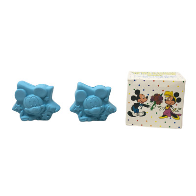 VTG NIP Avon Mickey Mouse & Minnie In Hollywood Blue Soaps w/ Box 1989 Disney