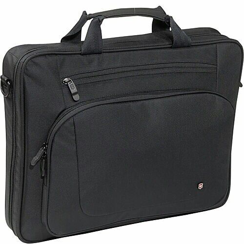 Victorinox 17" Laptop Bag Carrier Large Slimline Black Swiss Computer Case NEW