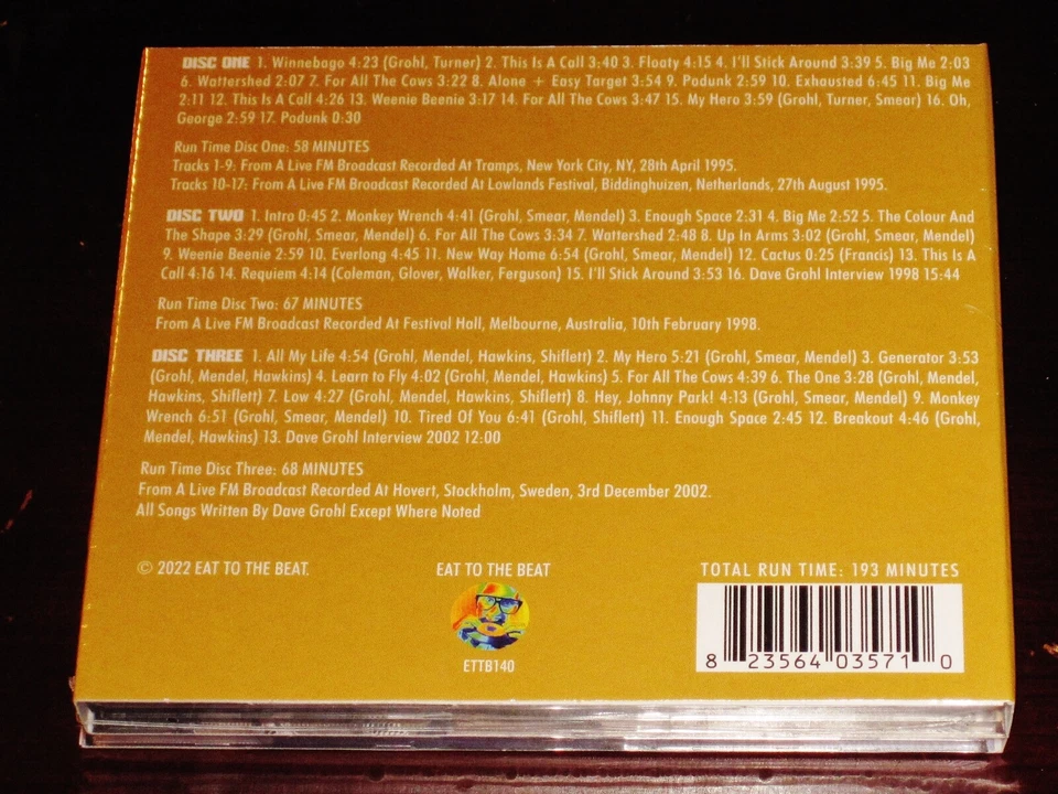 Foo Fighters: Transmission Impossible 3 CD Set 2022 Eat To The Beat Digipak NEW - Image 2 of 2