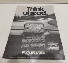 Fuzzbuster 1977 Original Vintage Print Clipping Radar Detector Think Ahead